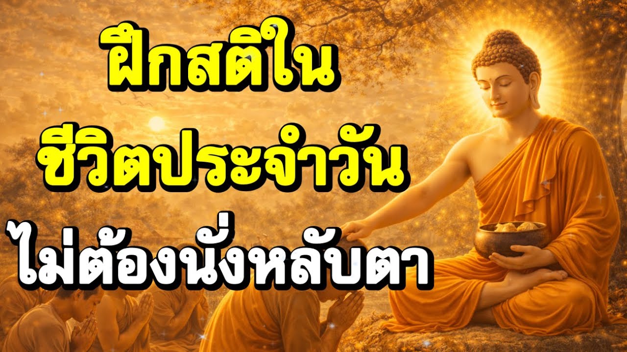 ฝึกสติในชีวิตประจำวัน ไม่ต้องนั่งหลับตา | ฟังธรรมก่อนนอน | Ep.60