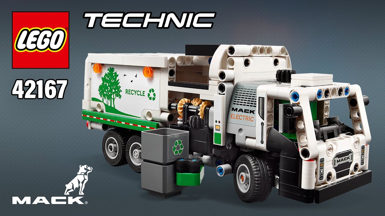 LEGO® Technic™ Mack® LR Электрический мусоровоз (42167) [503 шт.] Инструкции @TopBrickBuilder