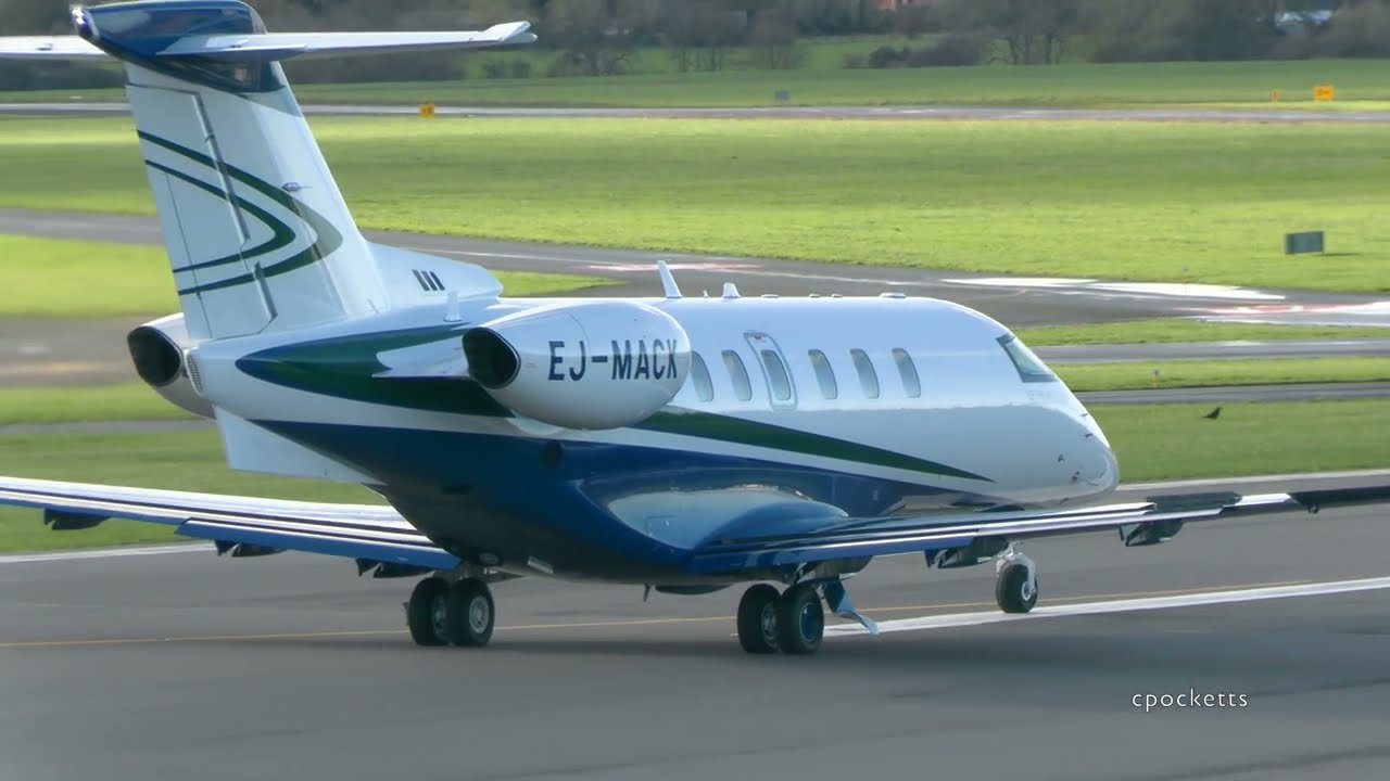 Brand New Pilatus PC-24 EJ-MACK - Landing, taxi/shutdown & Take off - Gloucestershire Airport