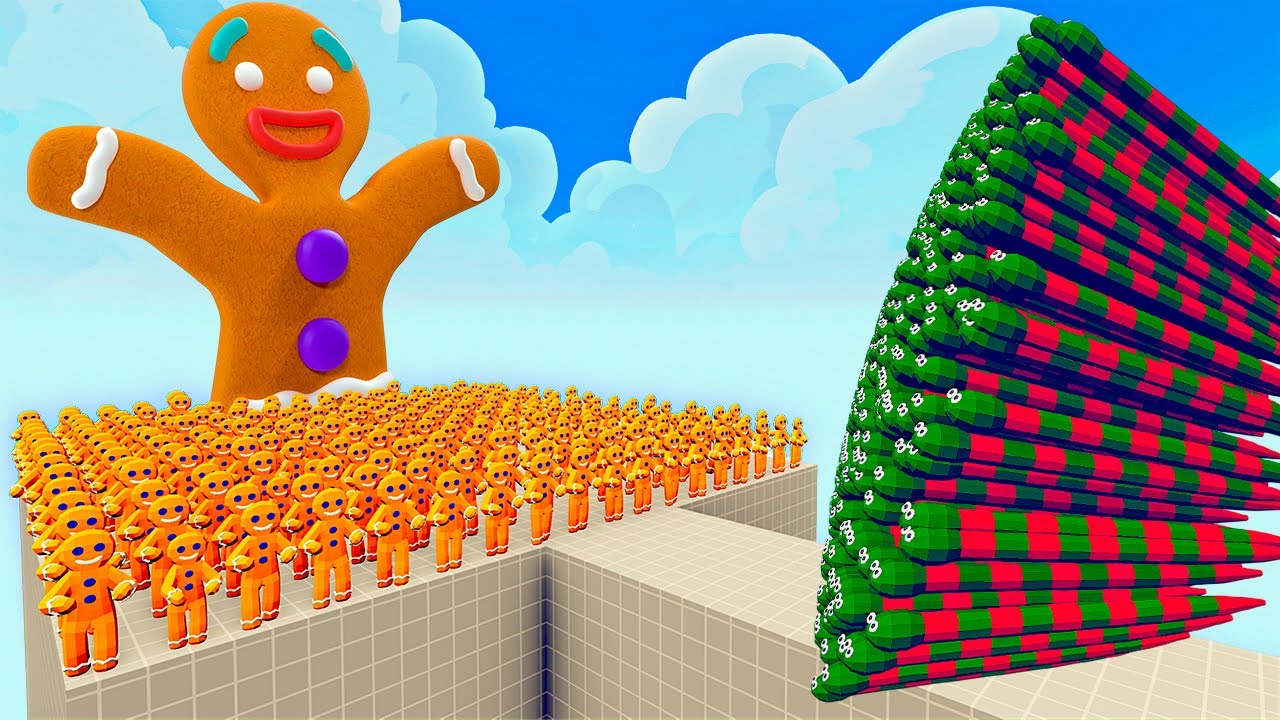 100x GINGERBREAD + 1x GIANT vs 1x EVERY GOD   Totally Accurate Battle Simulator TABS