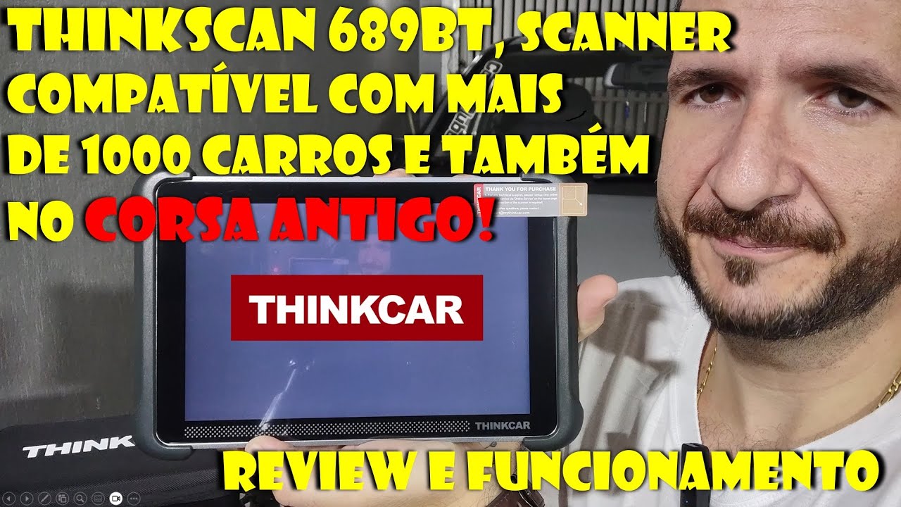 THINKSCAN 689BT, Suporte Gratuito Vitalício! Compatível com CANFD e DOIP! Feito pra Carros do Brasil