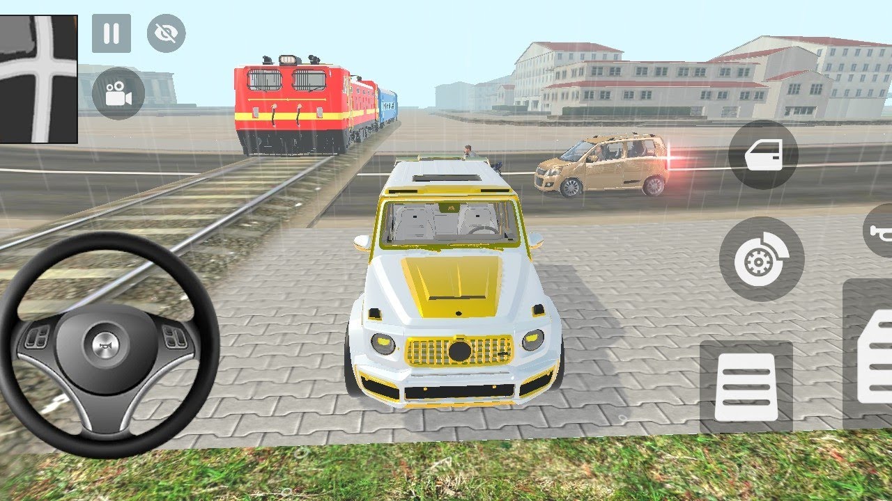 Train 🚂 VS G-wagon race in rain 🌧️ 💥 Fast car driving Indian 🇮🇳 Theft auto Shimlutor Game 💥 🎮