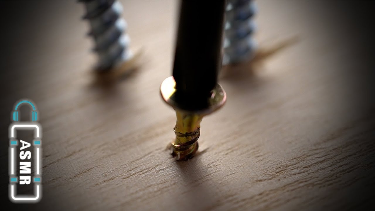 【ASMR】板にネジを打ち込む音 / Tighten the screw / 声なし No Taiking