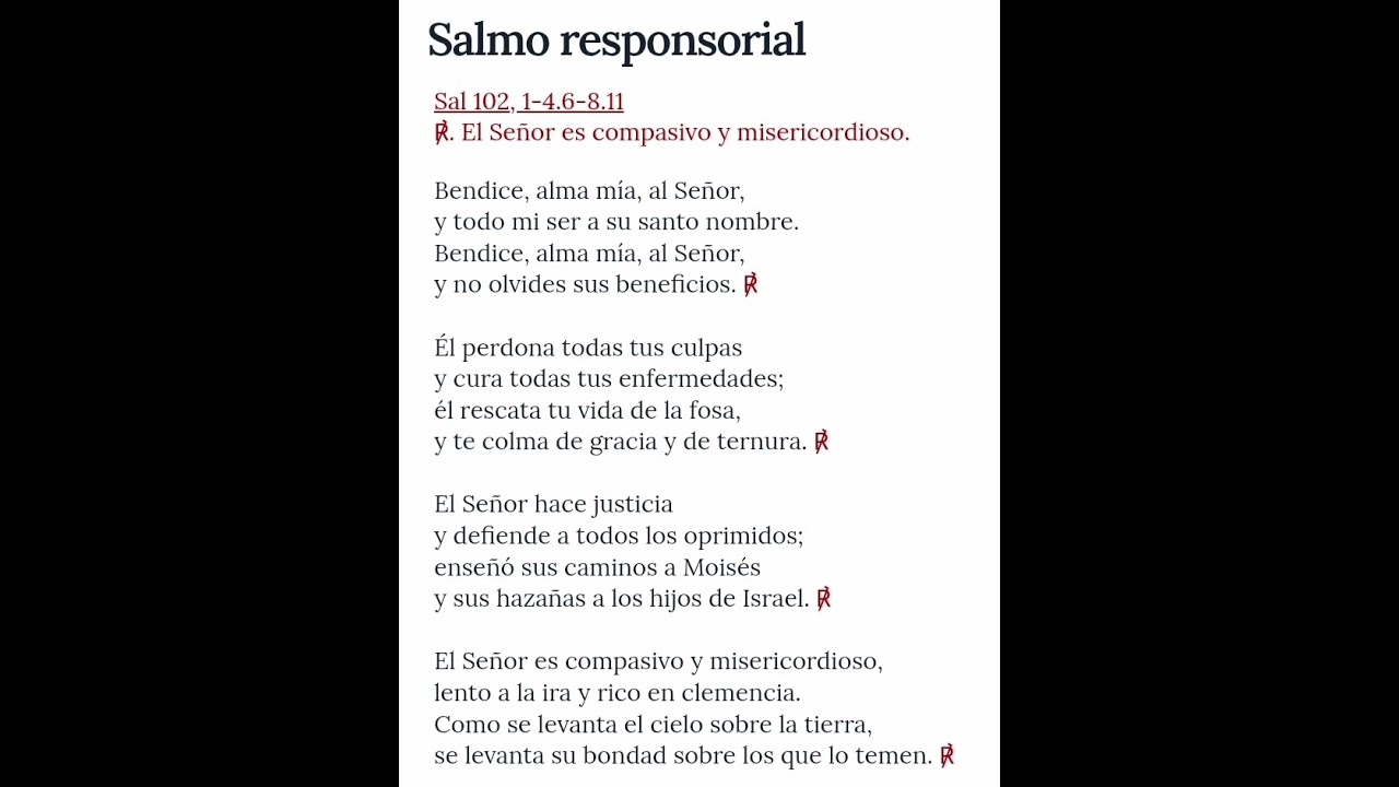 Salmo responsorial (3er Domingo de Cuaresma, ciclo C) Camino Neocatecumenal 