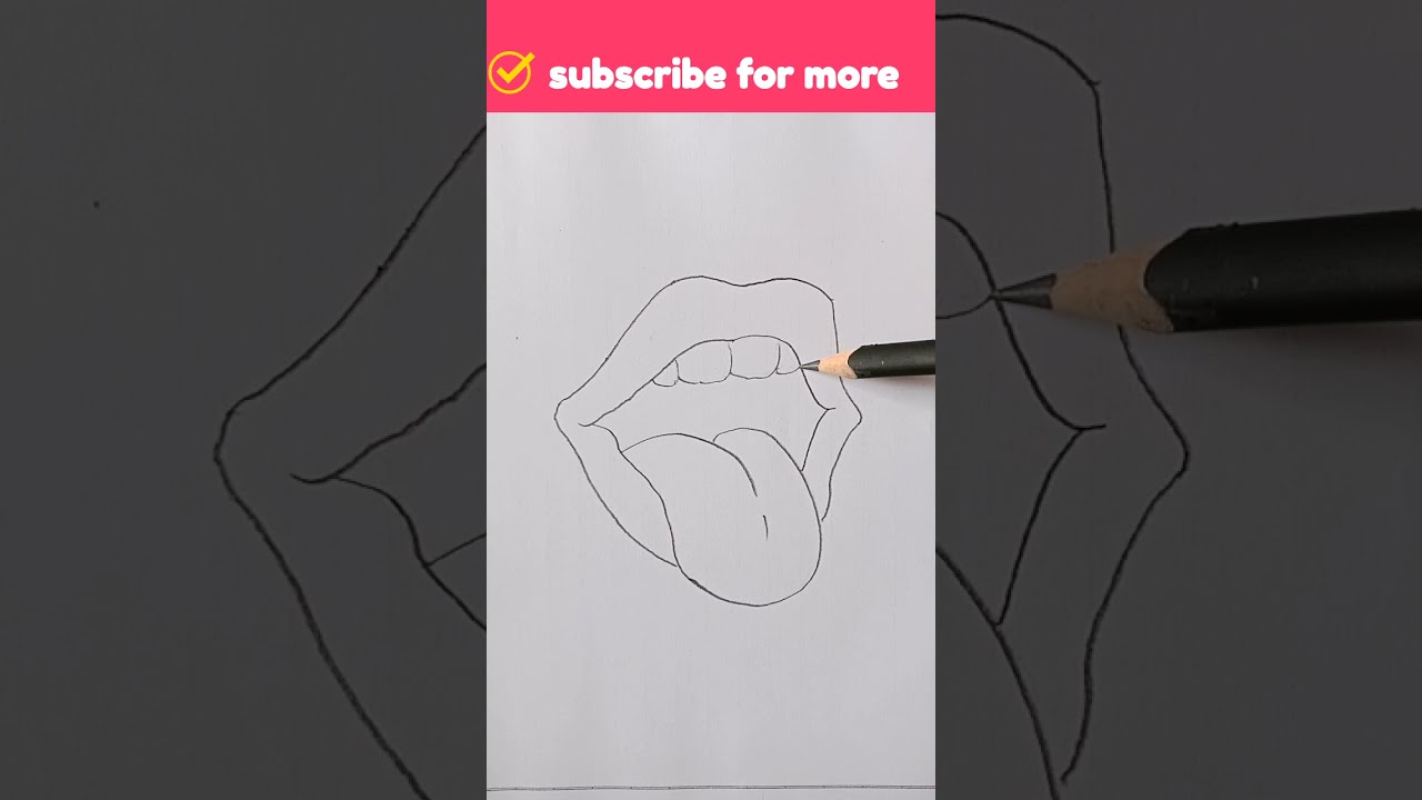 how to draw mouth 👄 /easy mouth drawing
