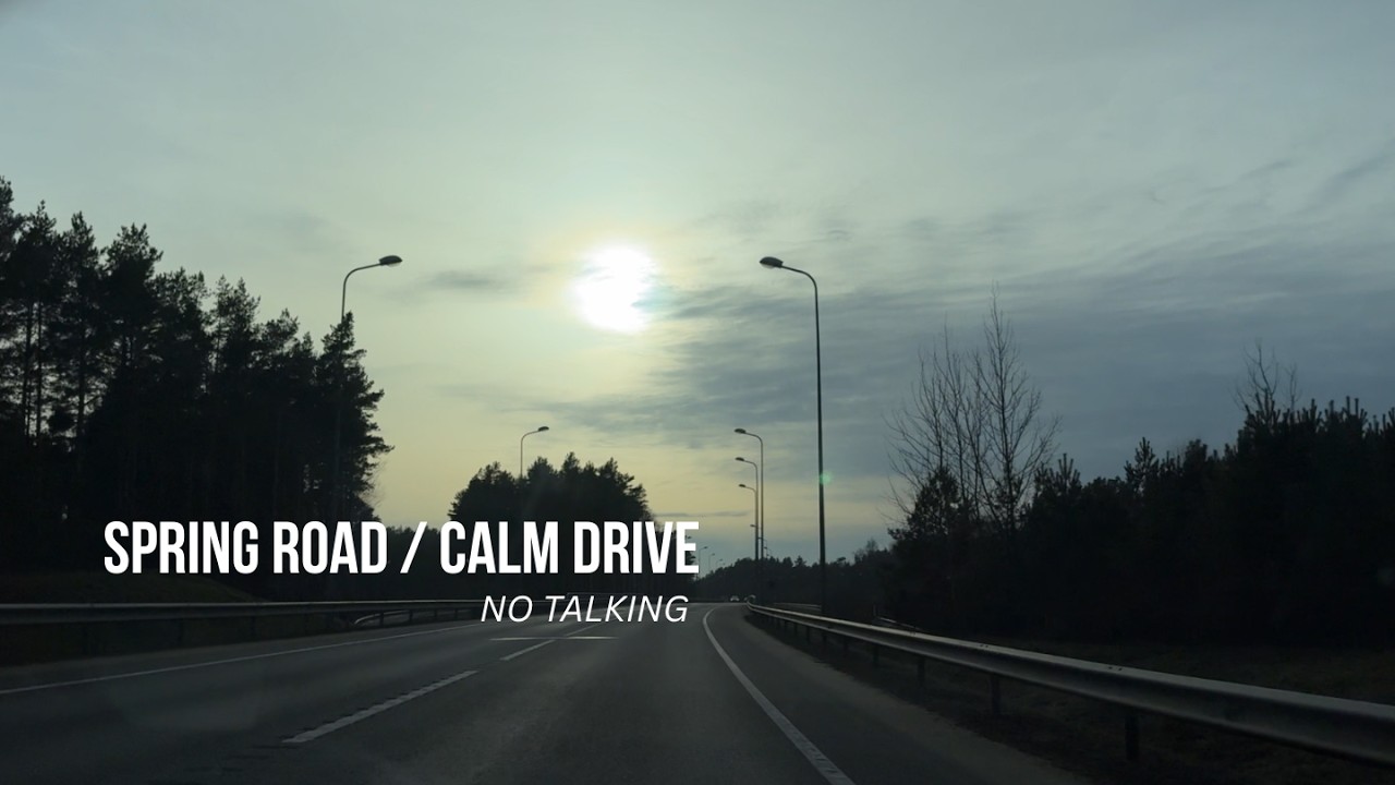 Quiet Spring Road Drive 🌿 Calm Forest Highway Ambience for Relaxation & Focus (4K)