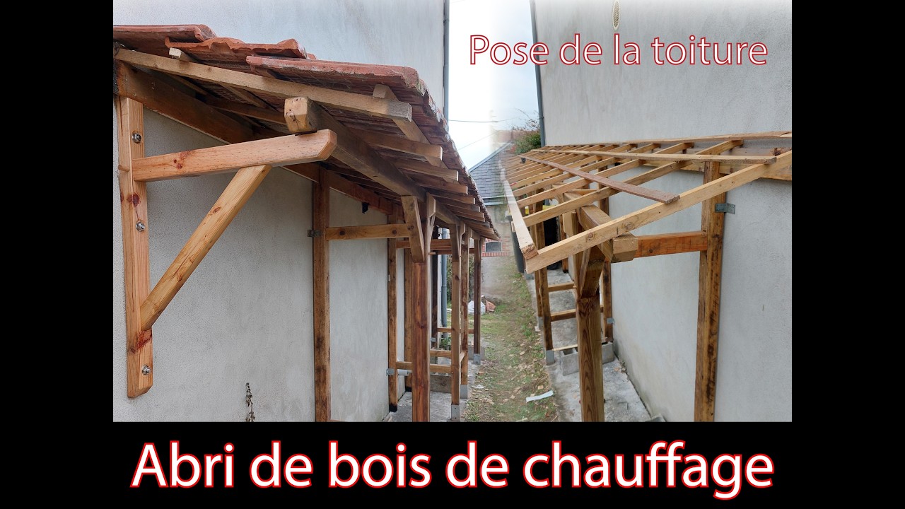 Je fais la toiture de l'abri !