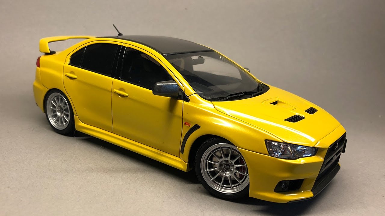 Mitsubishi Lancer Evolution X 1/24 Aoshima Full Build Step by Step