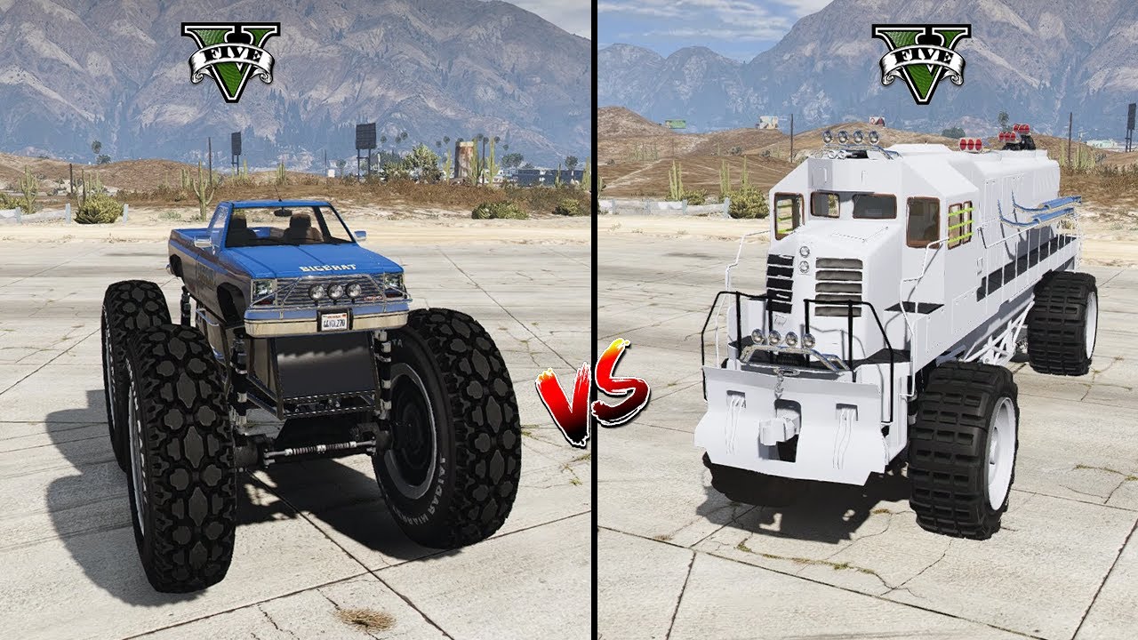 GTA 5 MONSTER BIGBRAT VS GTA 5 MONSTER TRAIN - WHICH IS BEST ?