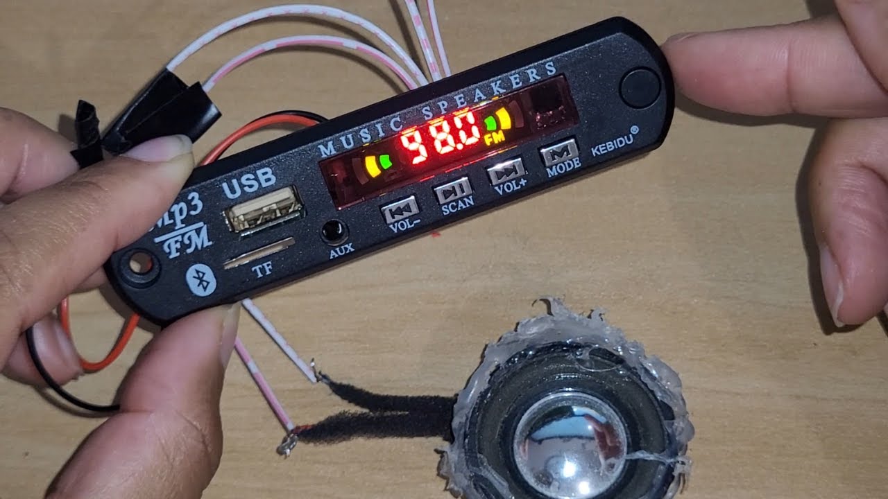 como instalar placa mp3 bluetooth no alto falante