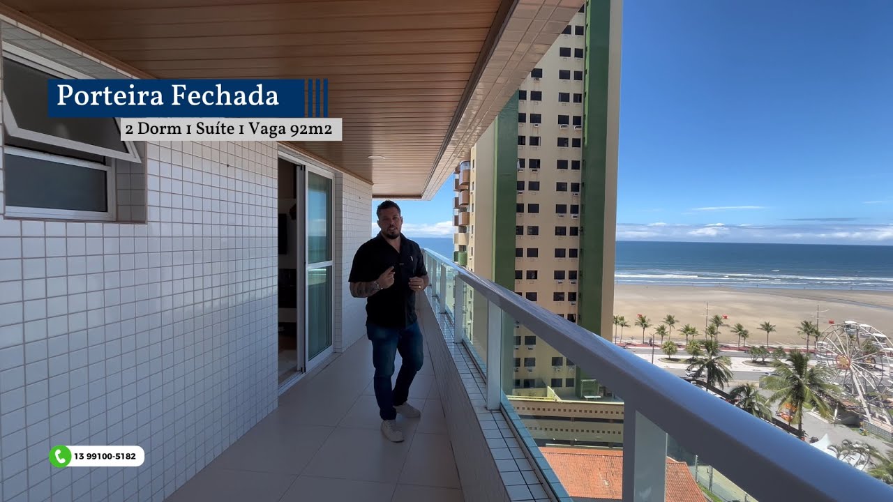 🏖 APARTAMENTO NA QUADRA DA PRAIA NA GUILHERMINA EM PRAIA GRANDE | PORTEIRA FECHADA 