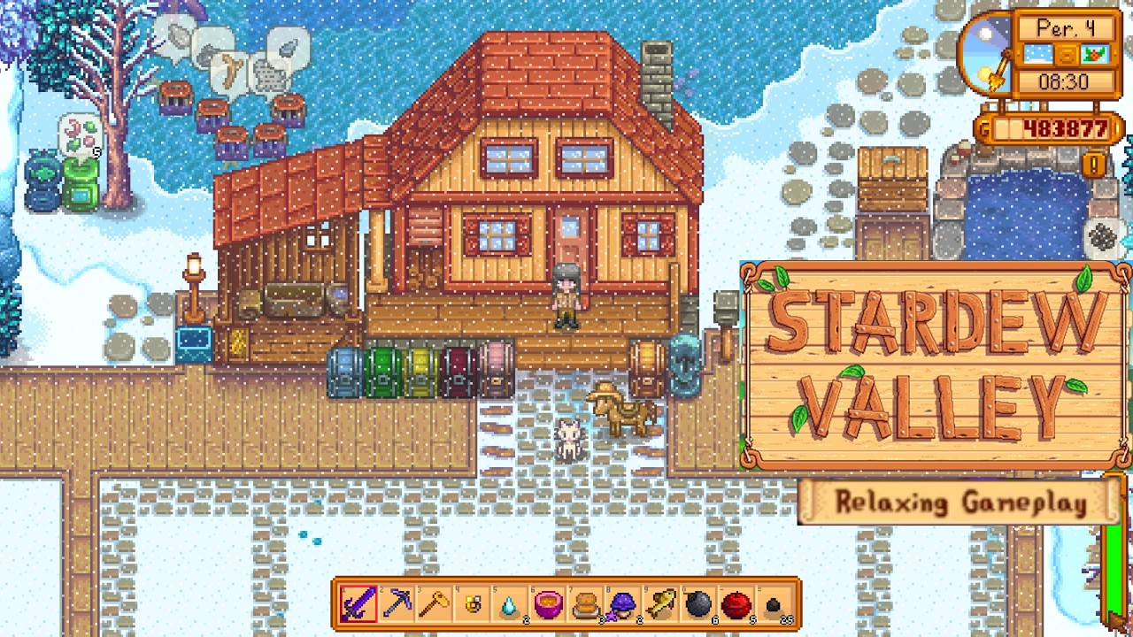 Relaxing Stardew Valley Gameplay | 2nd Year❄️Winter Day 4-7 (No Commentary) for Sleep, Study, Focus!