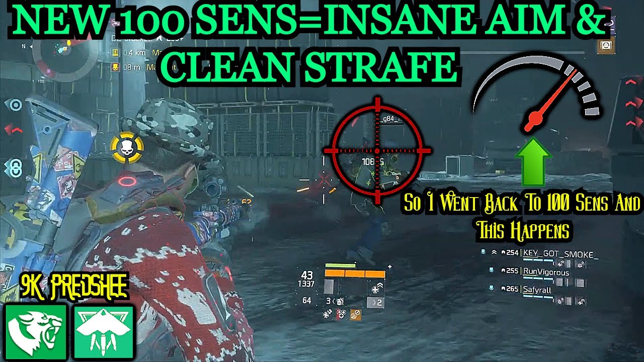 Division 1|NEW 100 SENS=INSANE AIM & CLEAN STRAFE(So I Went Back To 100 Sens And This Happens)😎