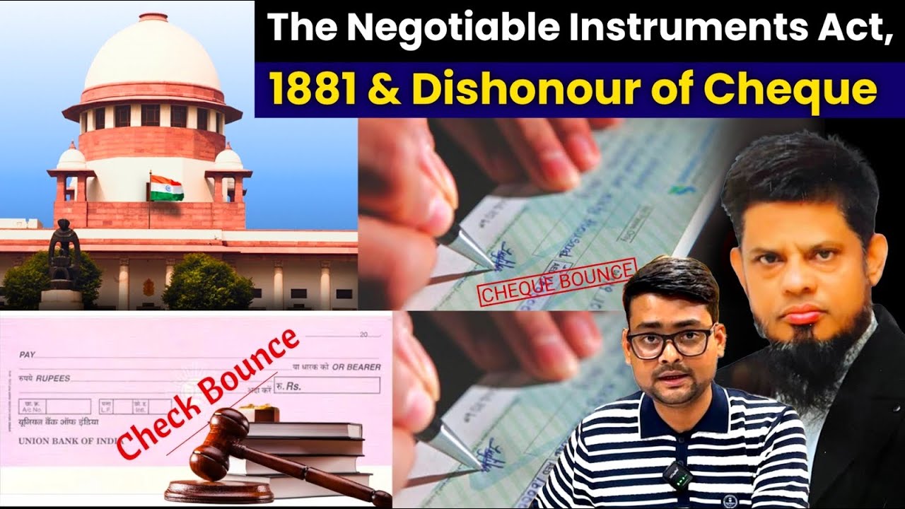 Negotiable Instruments Act 1881 Explained | Cheque Dishonour Section 138 | Legal Guide in Hindi