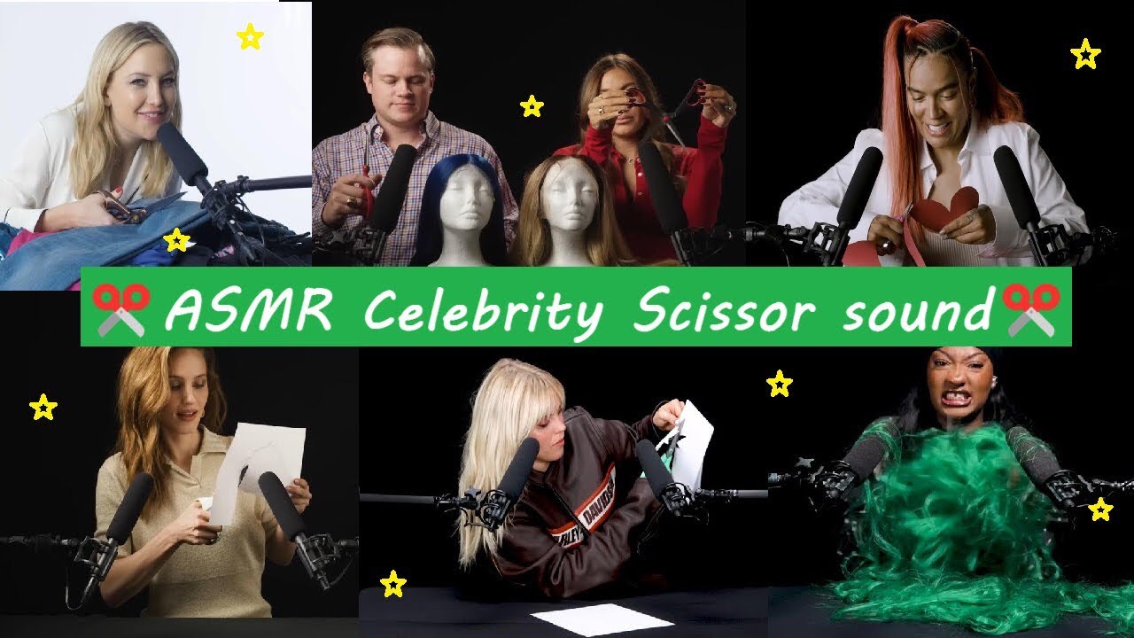 ✂️ ASMR celebrity SCISSOR sounds ✂️
