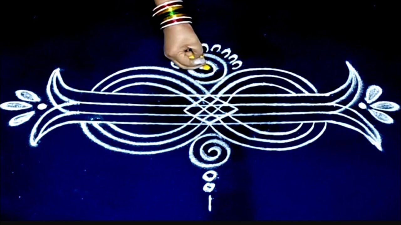 Dhanurmasam special side border designs / Margazhi special kolam / Easy border designs