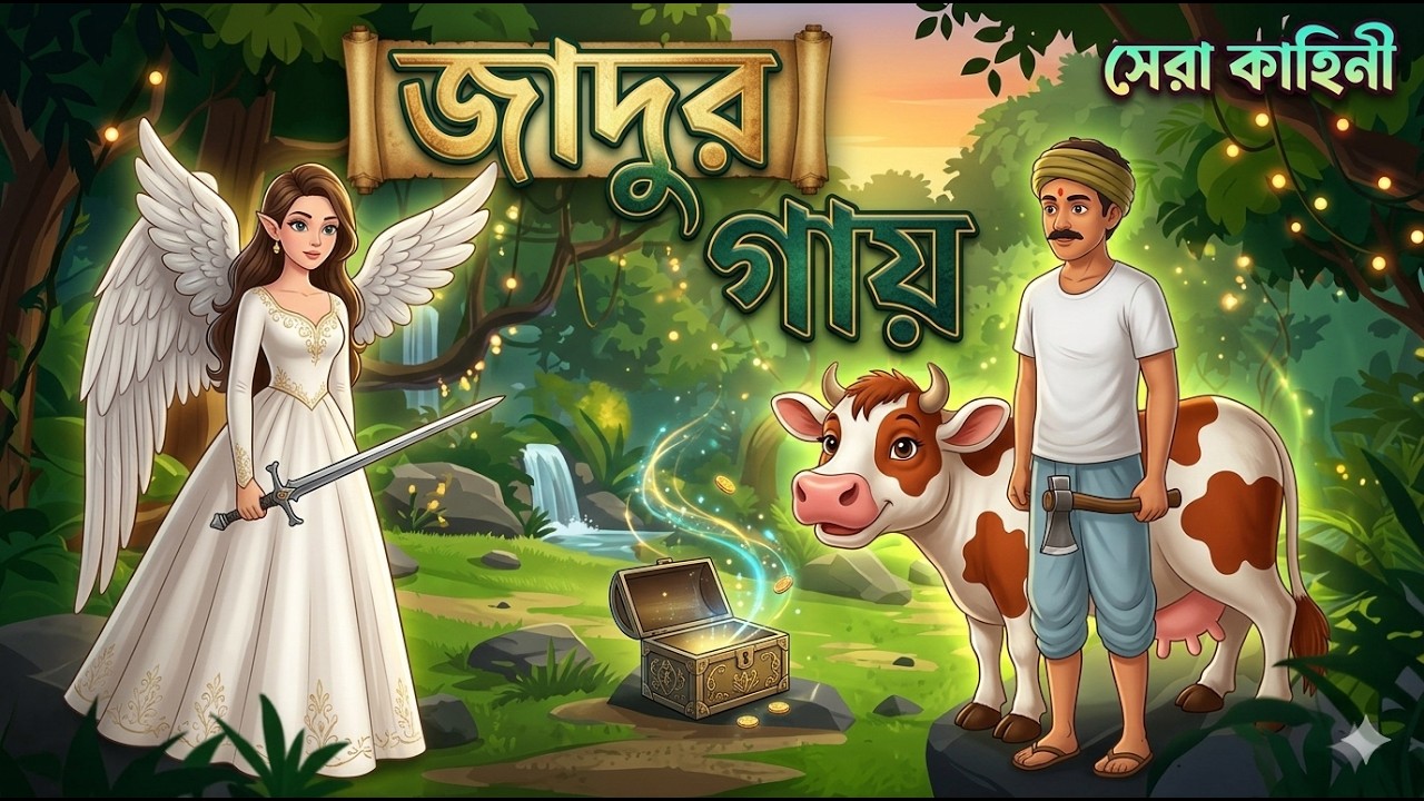 চালাক চাষি ও জাদুর গরু | Magic Cow Story in Bangla 2026 | Funny Moral Cartoon 🐄✨