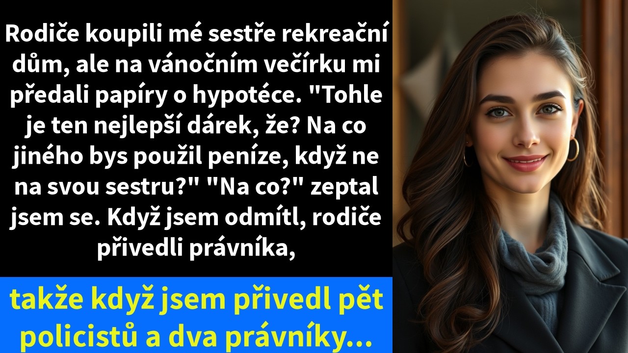 Rodiče koupili mé sestře rekreační dům, ale na vánočním večírku mi předali papíry o hypotéce.