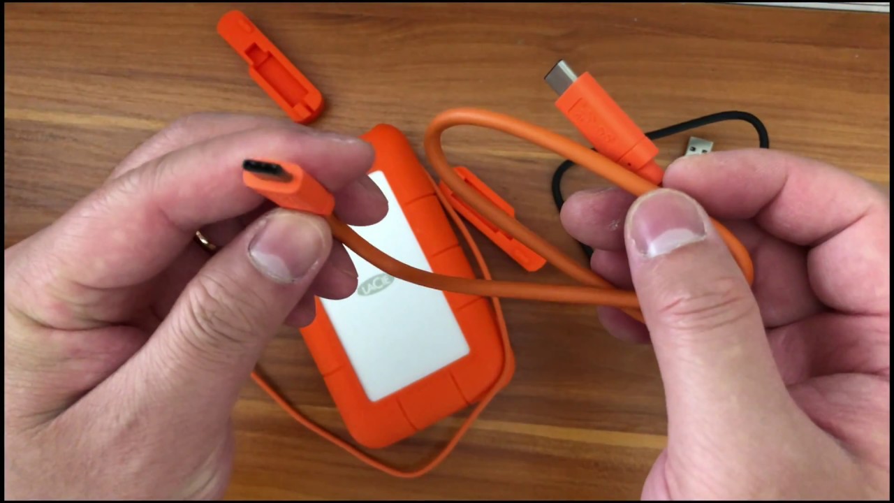 Lacie rugged thunderbolt usb-C 4TB hard drive unboxing , fcpx storage