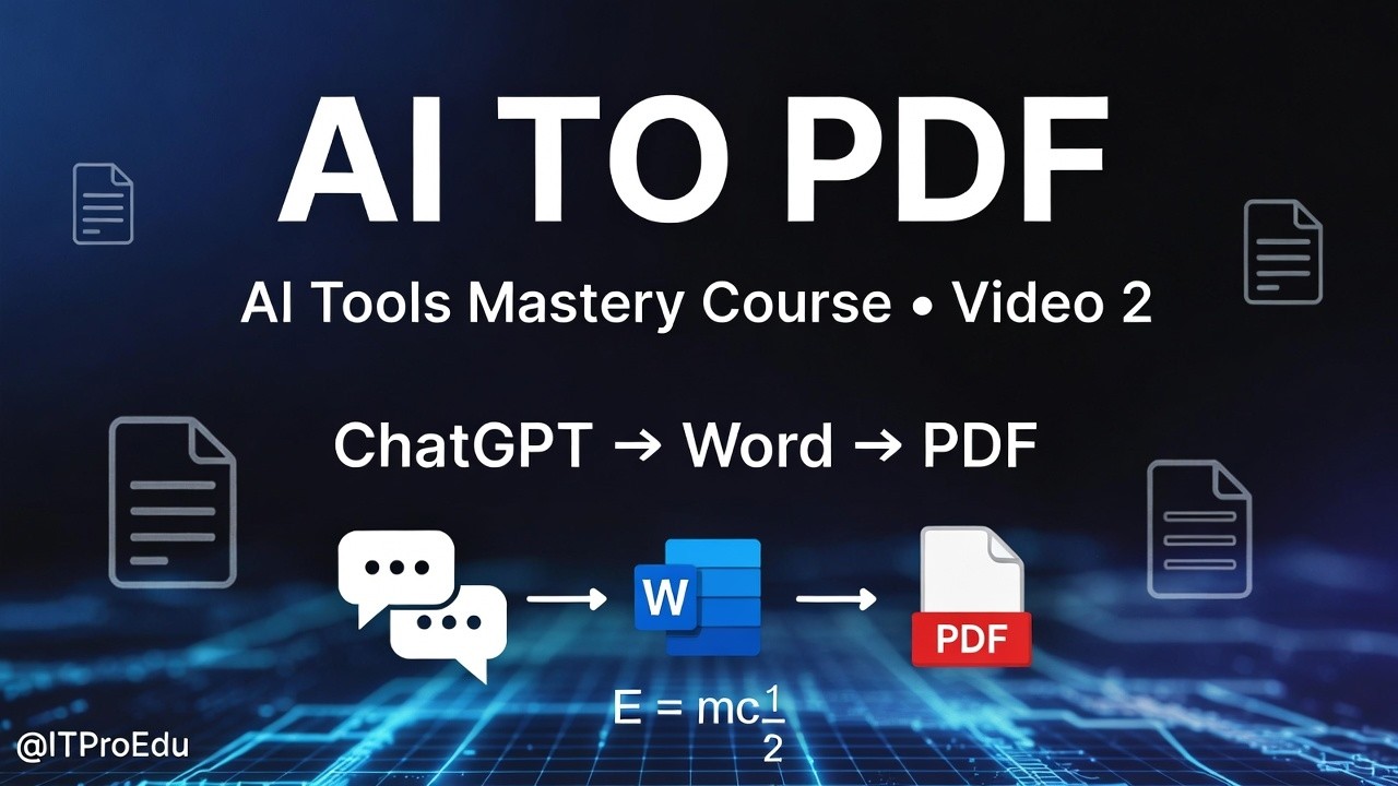 How to Generate AI Content and Create PDF | ChatGPT to Word File with Mathematical Equations