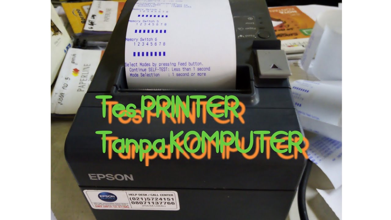 DIY : test printer kasir EPSON M249B TM-T82 tanpa komputer