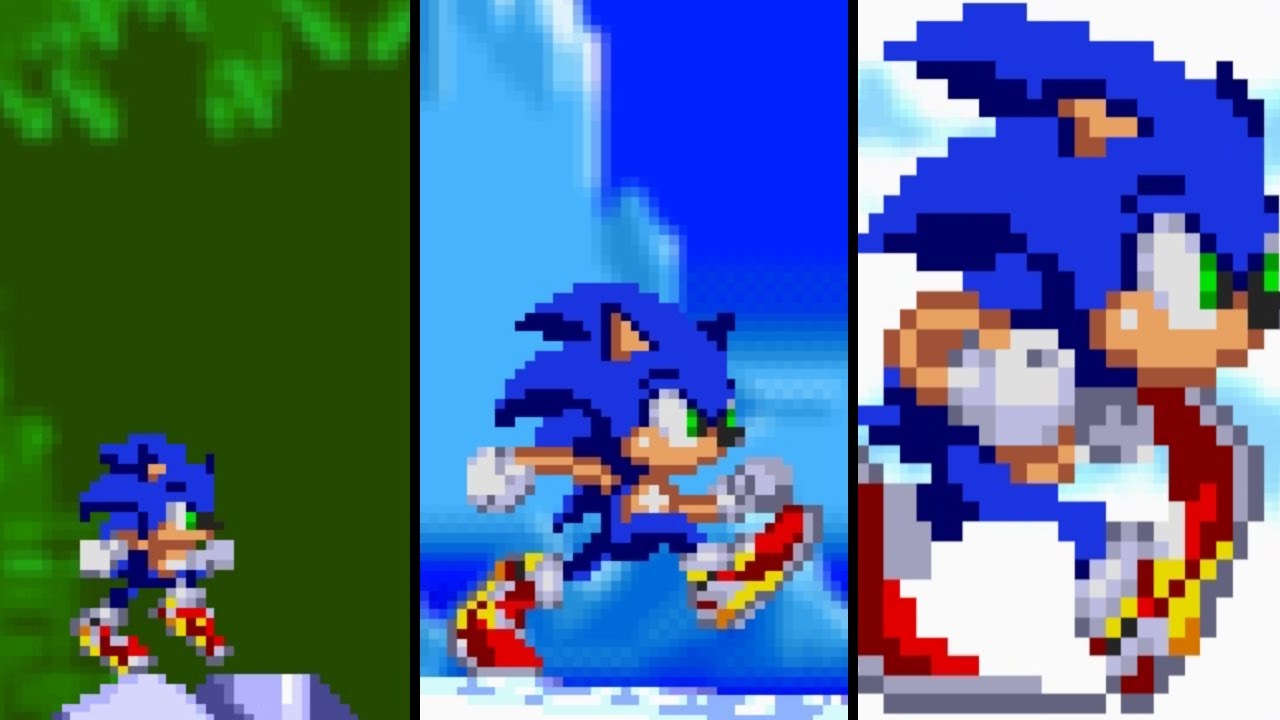 Baby Sonic Adventure 2- Adult Sonic Adventure 2- Giant Sonic Adventure 2