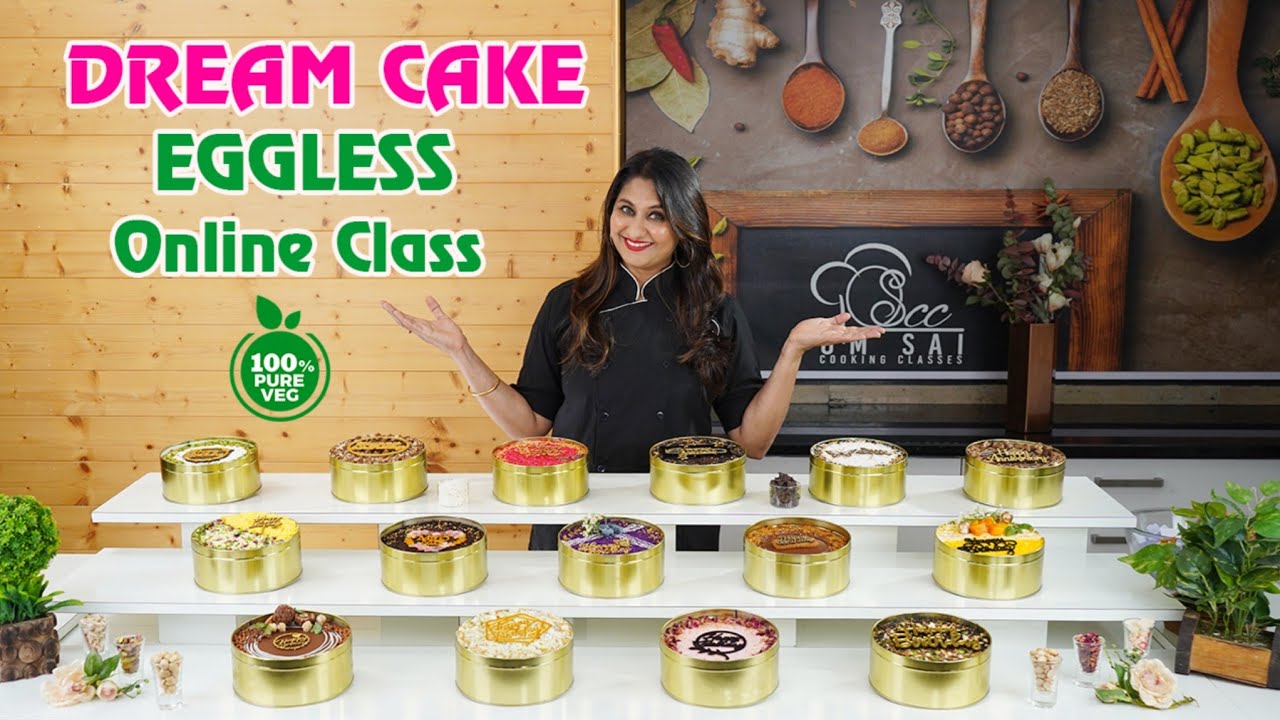 Dream Cake Eggless Online Class | Baking Class ☎️8551 8551 04 ☎️8551 8551 07 By Om Sai Cooking Class