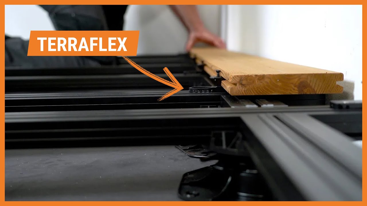 Verlegung von Dielen mit Terraflex auf einer Alu-Unterkonstruktion | Montage