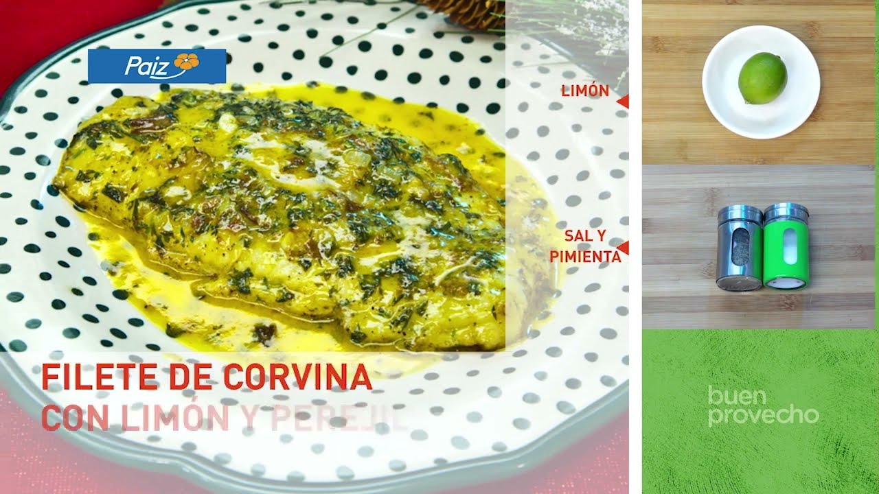 Filete de corvina con limón y perejil | Receta Fácil de preparar | Buen Provecho