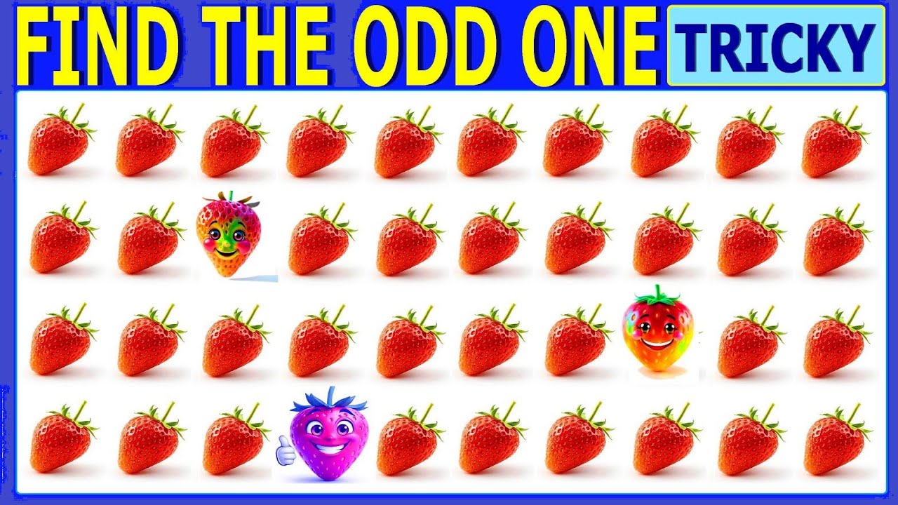  Let’s see if you can spot the odd one faster than everyone else. focus hard, and let the fun begin!