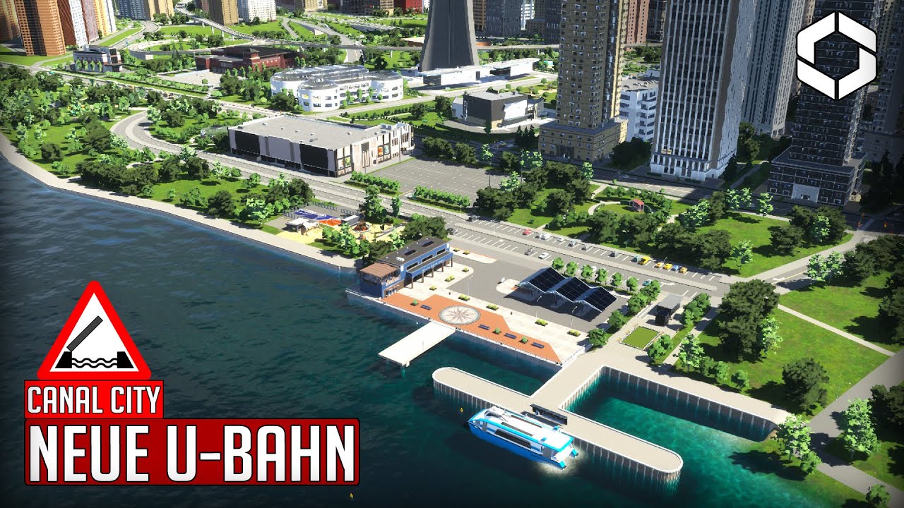 Neue U-Bahn-Linie zum Fährterminal in Cities Skylines 2 (Bridges & Ports) | Canal City 150