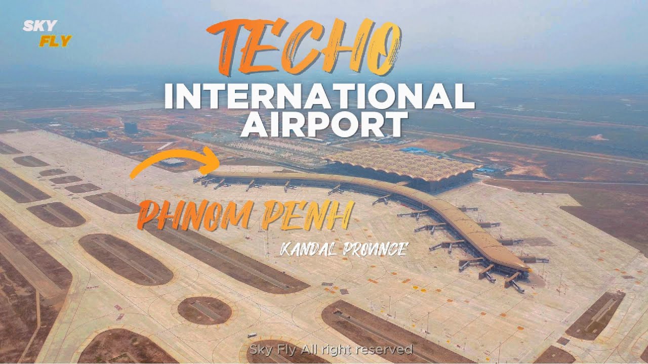 Phnom Penh Techo International Airport 4 kilometer Runway capable for large Aircraft #aerial