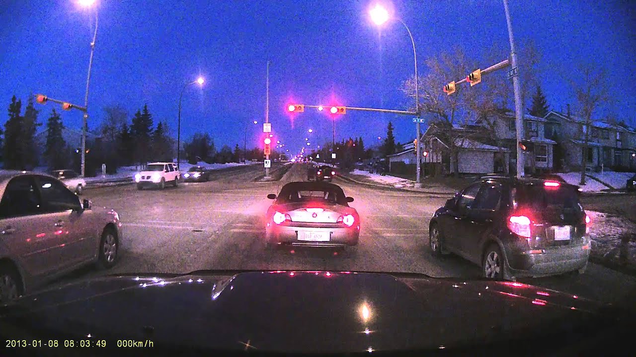 One of Calgary's Bad Drivers - A Near Miss - Captured January 8, 2013