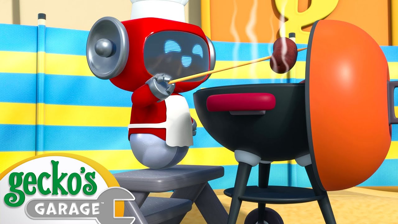 Gecko BBQ | Gecko's Garage 3D | Robot Cartoons for Kids | Moonbug Kids