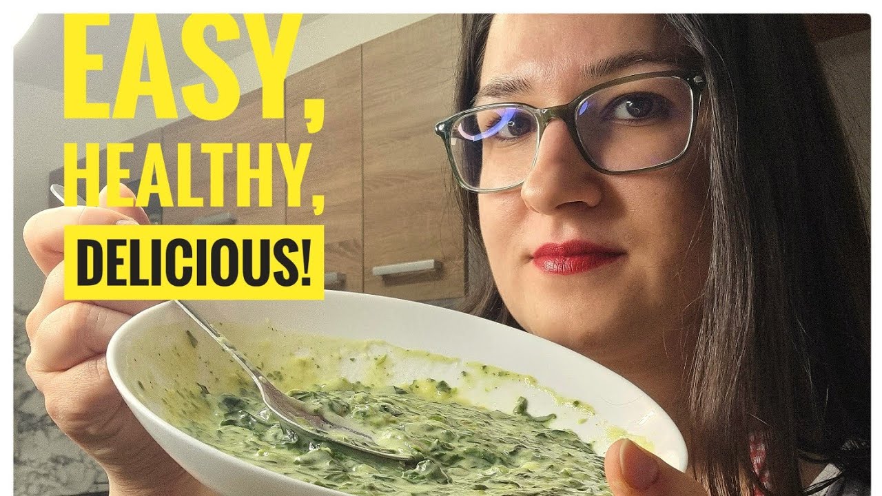 5 Ingredient Creamy Spinach | Made with frozen spinach | QUICK & EASY Lunch Idea