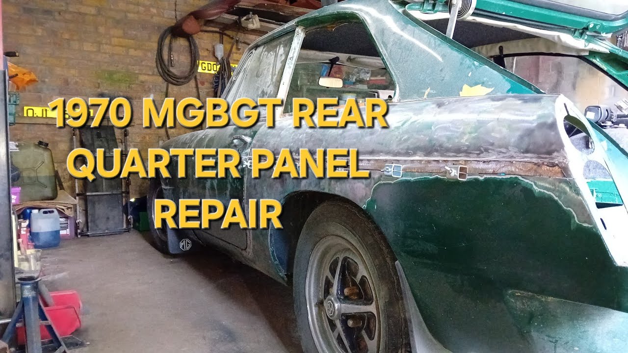 Ремонт задней боковой панели MGB GT 1970 года
