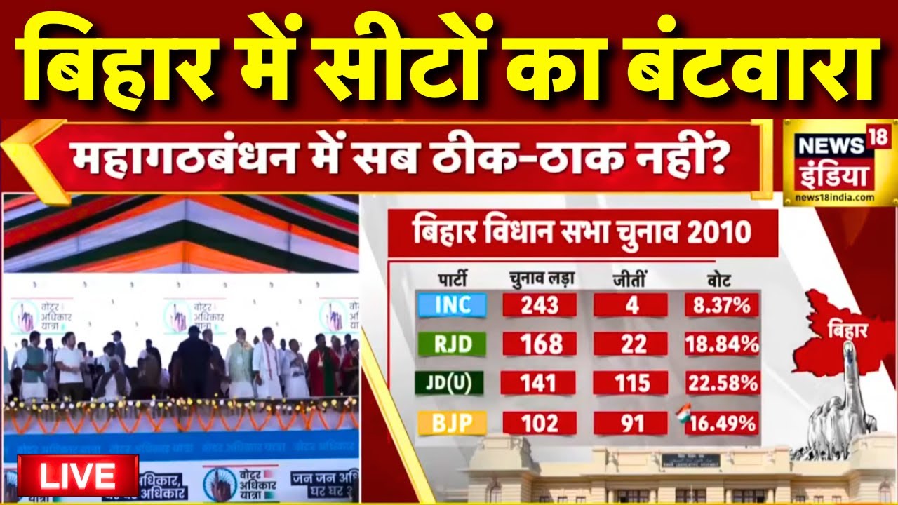 Bihar Politics Live: बिहार में वोटों का बंटवारा | JDU | RJD | PM Modi | NDA | Rahul | Tejaswi Yadav