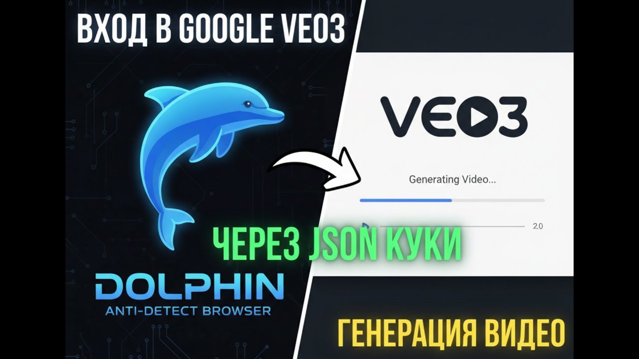 вход в google VEO3 аккаунт через Dolphin