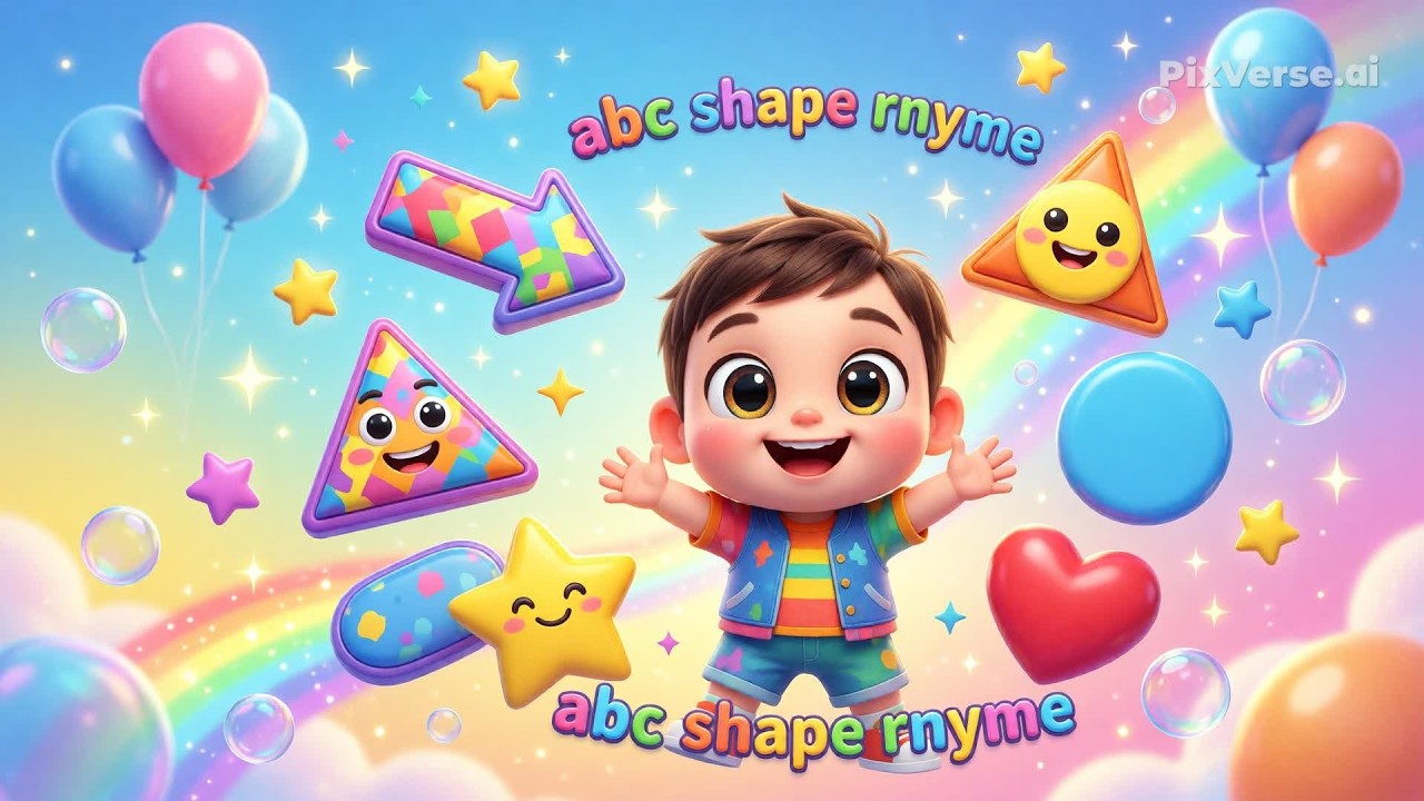 ABC shapes rhyme🟢🟥🔶| A to Z Rhyme | Nursery rhymes for kids| educational videos for toddlers | viral