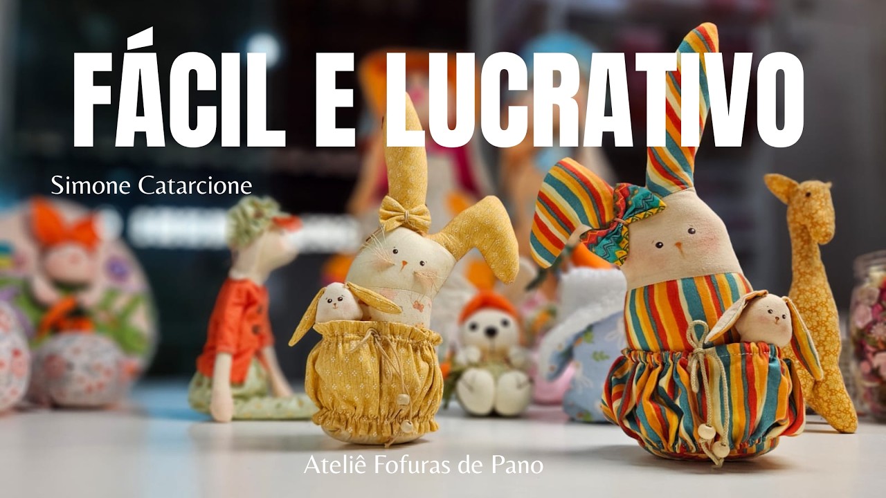 Como fazer coelho de tecido fácil e lucrativo 🐰#diy