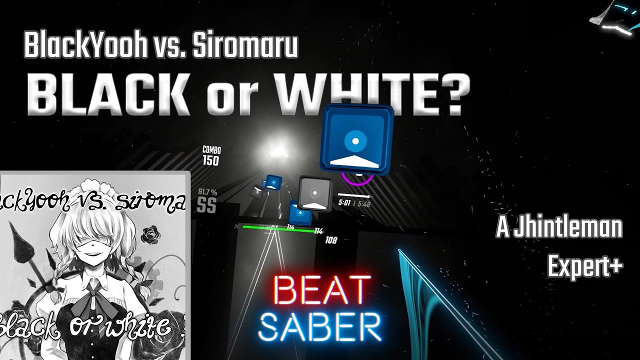 surprise! | BlackYooh vs. siromaru - BLACK or WHITE? | Beat Saber