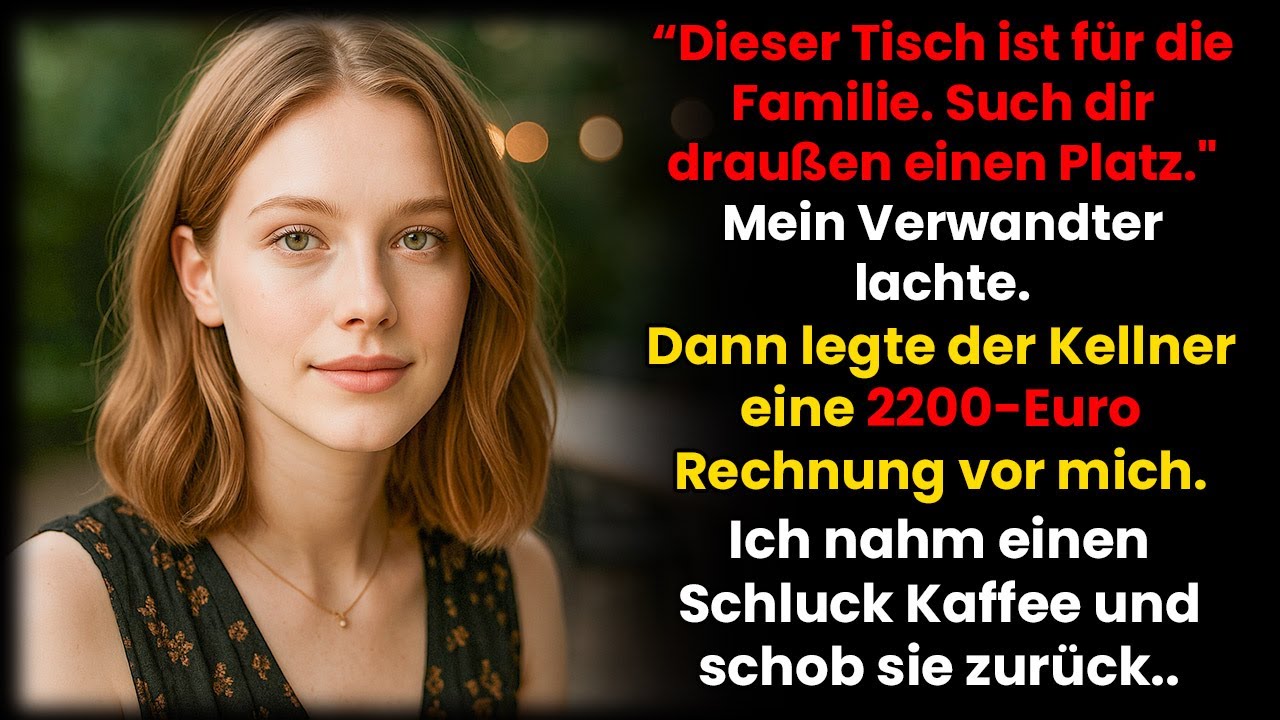 ‚Dieser Tisch ist für Familie‘ – doch mir brachte der Kellner die 2200 € Rechnung