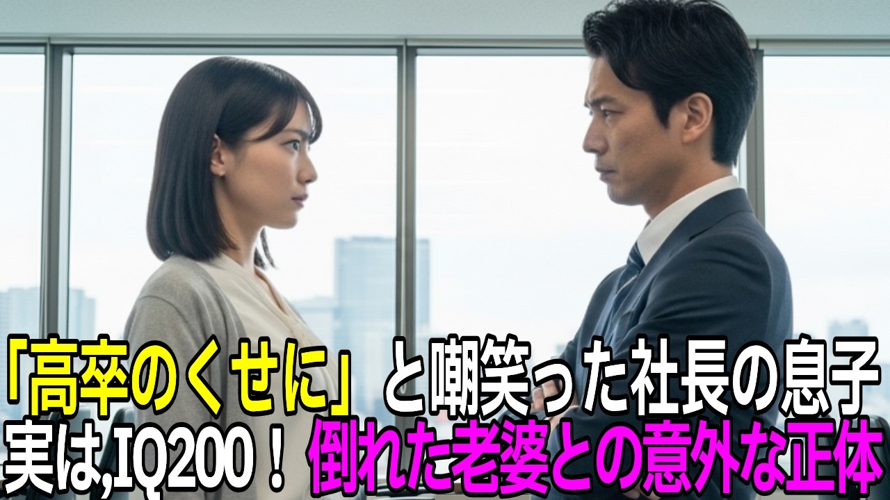 「高卒のくせに生意気だ」と嘲笑った七光り息子。しかしIQ200の彼女が隠していた正体と、倒れた老婆との繋がりが明らかになったとき、誰も想像しなかった結末が待っていた