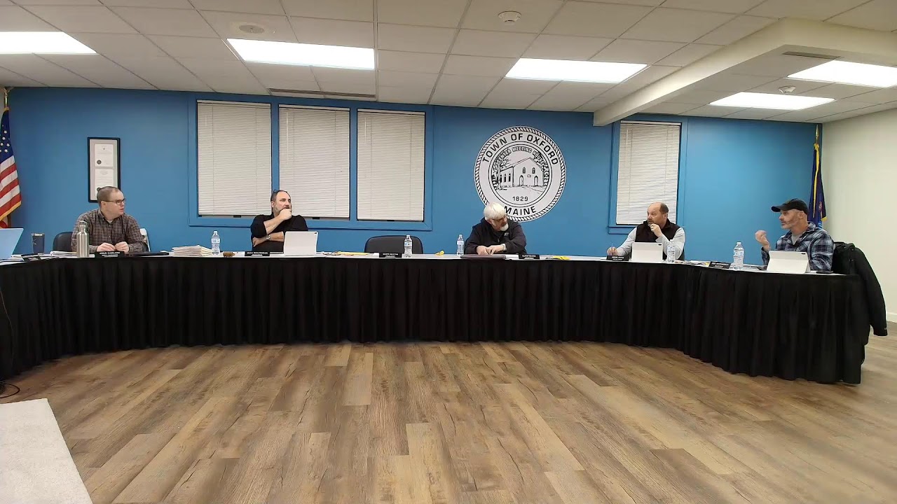 TOWN OF OXFORD BOARD OF SELECTMEN MEETING 02-25-2026