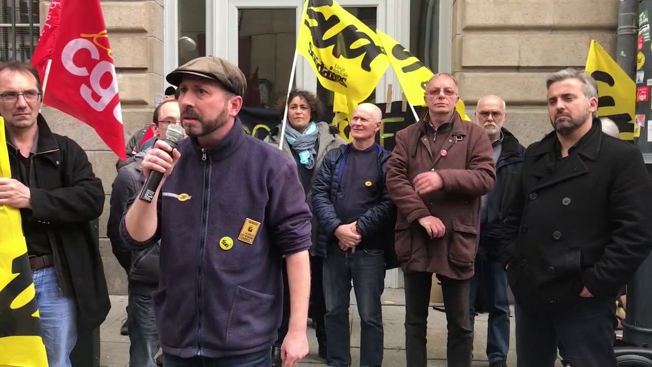 Déplacement à Rennes pour soutenir les postiers en grève, mardi 10 Avril 2018