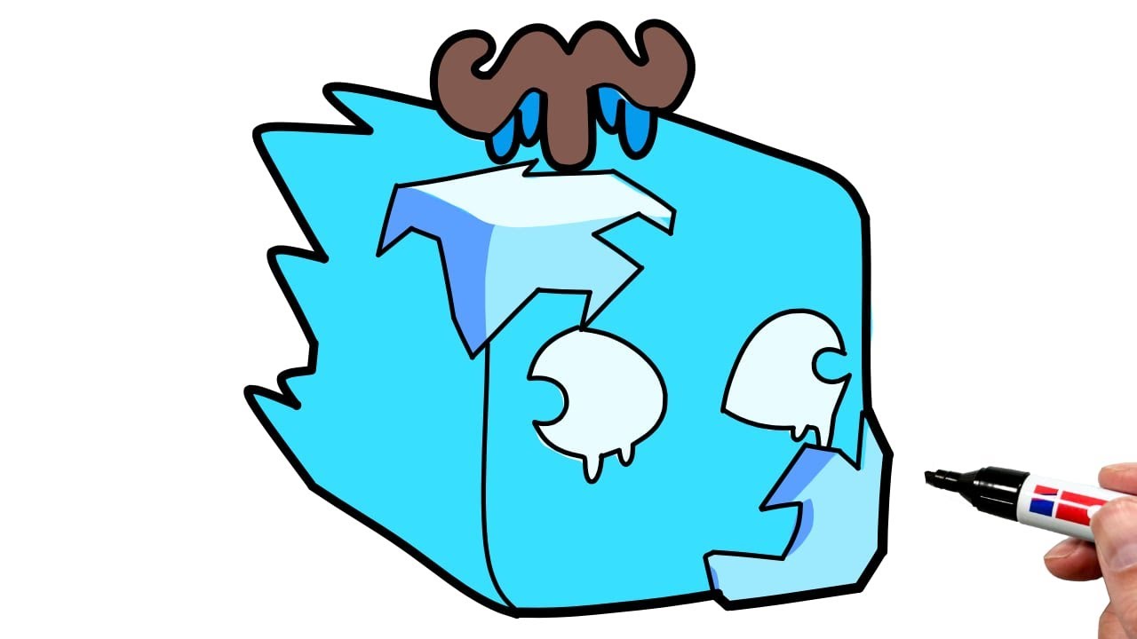 How to Draw Ice Fruit From Blox Fruit (Roblox)