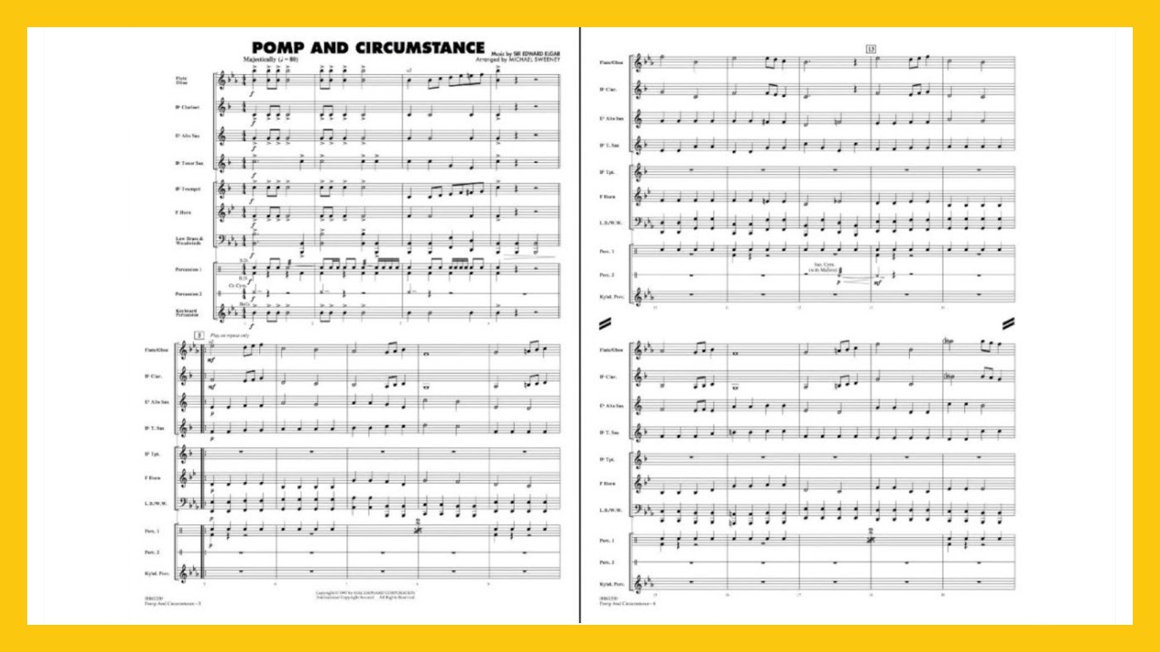 Pomp and Circumstance by Edward Elgar/arr. Michael Sweeney