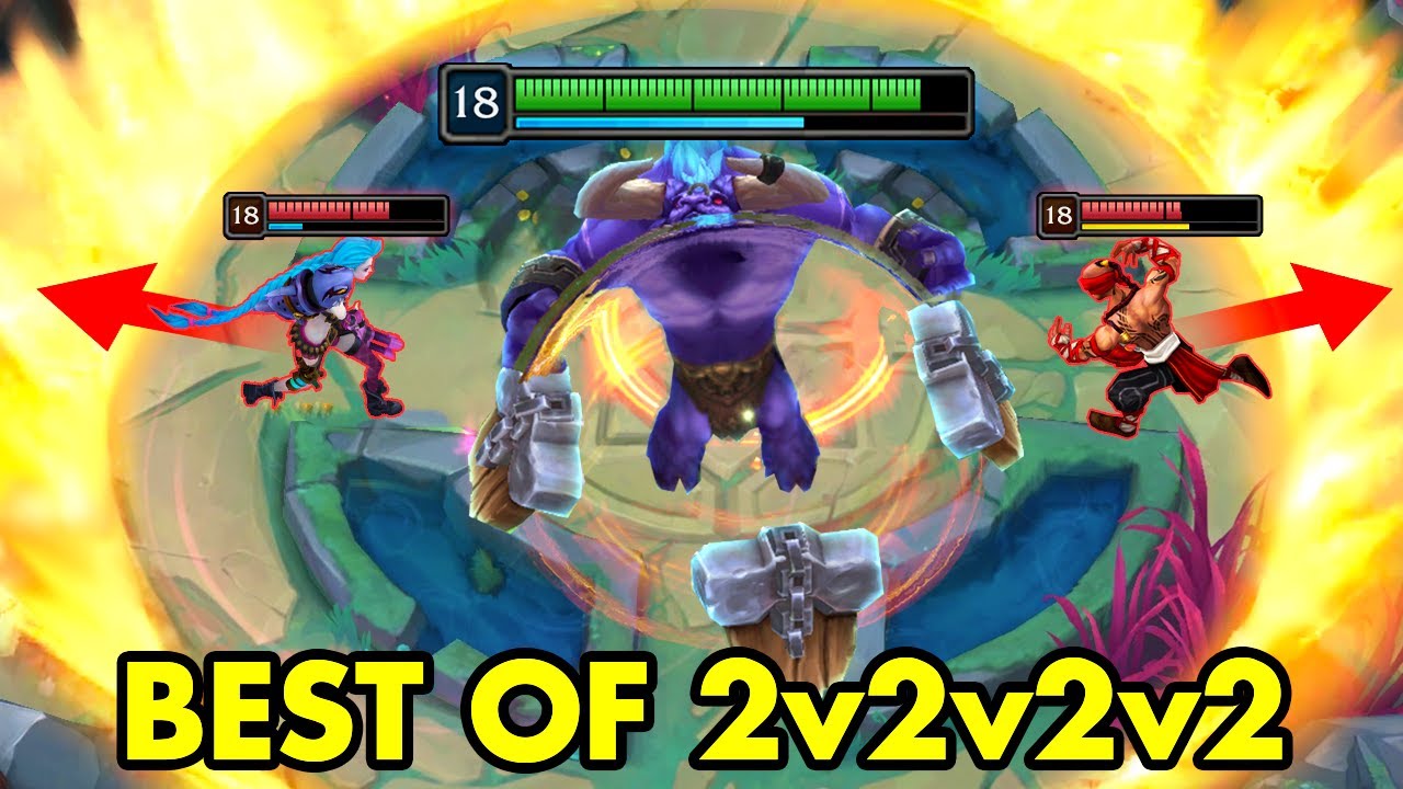 BEST OF 2v2v2v2 (43,000 HP Leona, Unlimited Anivia Walls, Oneshot Builds...)