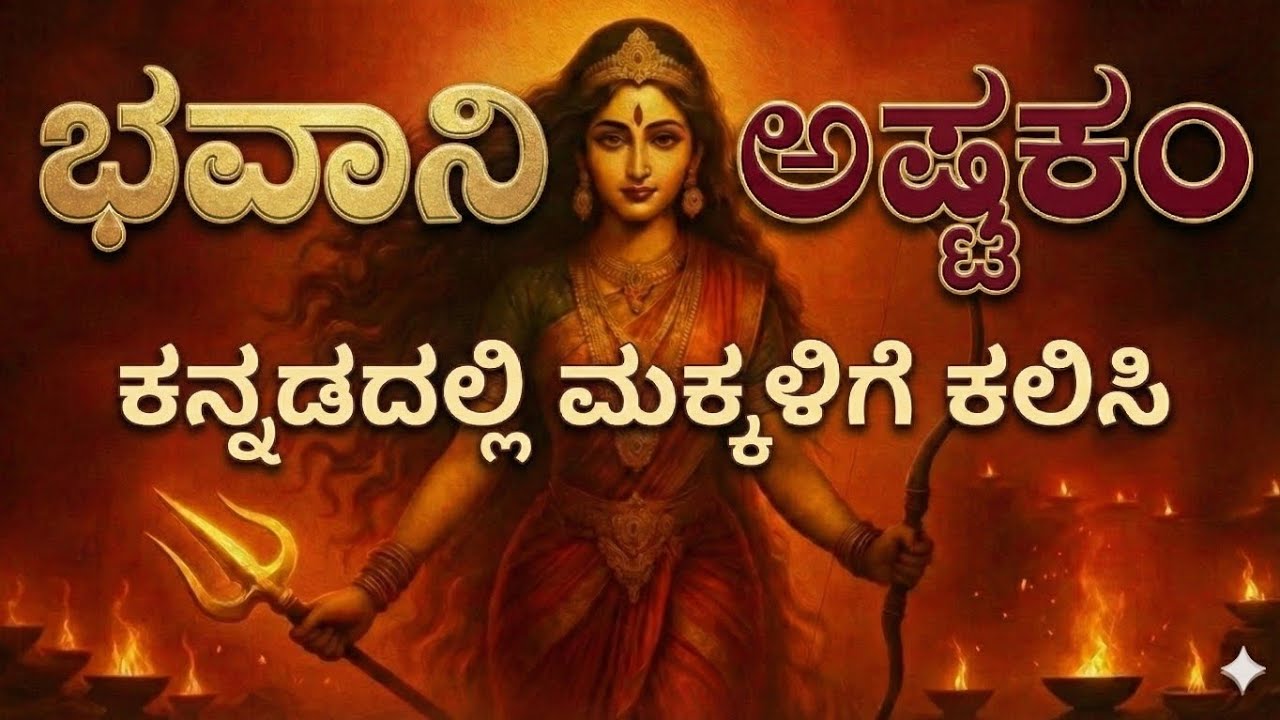 #Bhavani Ashtakam with kannada | Adi Shankaracharya | Powerful Devi Stotram| nishkarmakriya Yogi