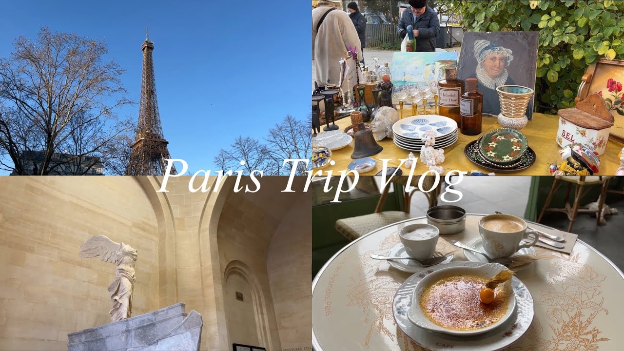 〈vlog〉フランス🇫🇷パリ観光の記録/パリでおすすめのレストラン・カフェ/蚤の市/ルーブル美術館/Paris trip record🇫🇷
